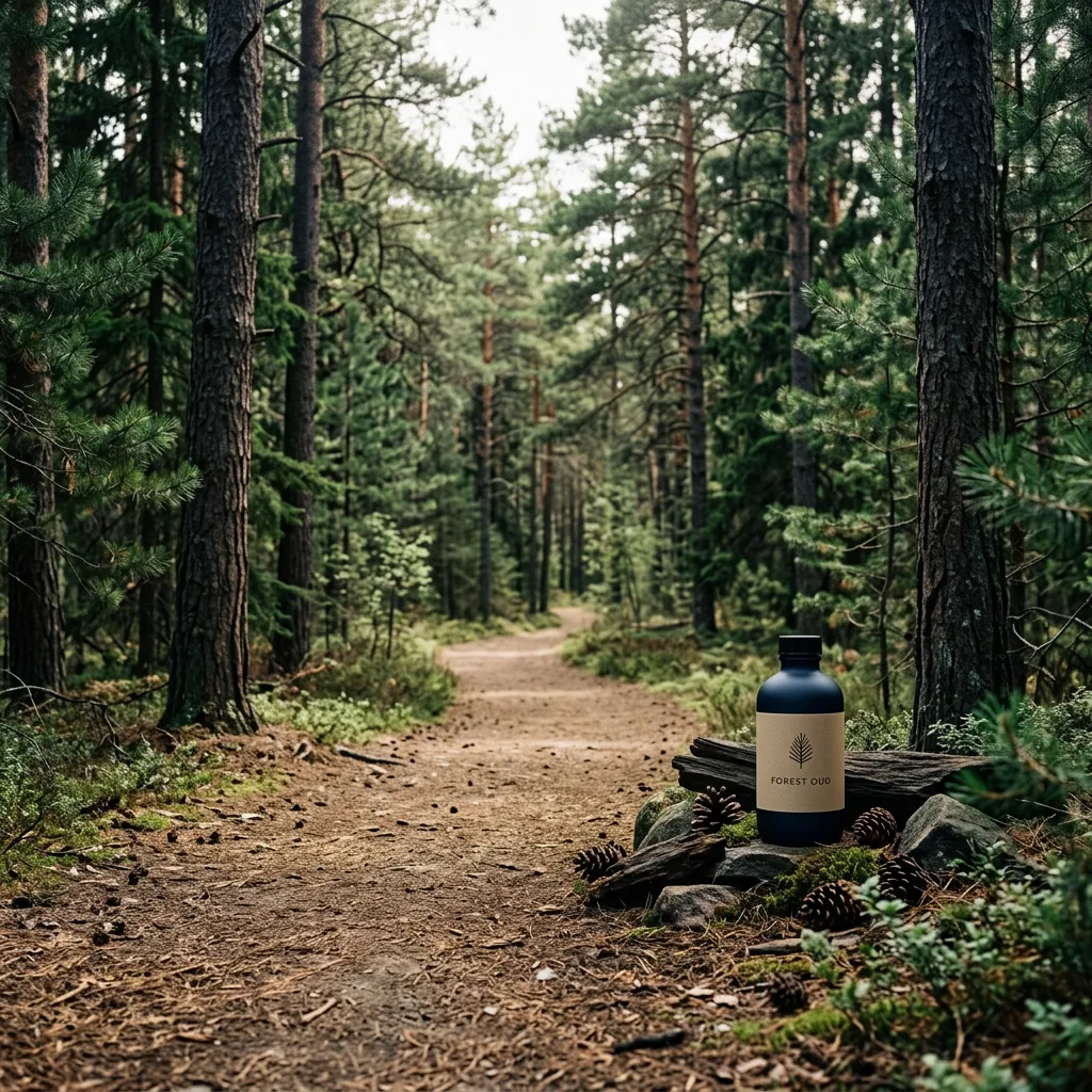Rauhallinen mäntymetsäpolku aamuvalossa